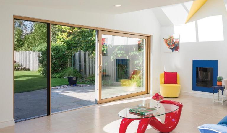 Peter and Alison enjoy the changing, natural light and views to outside from their ground floor extension.  